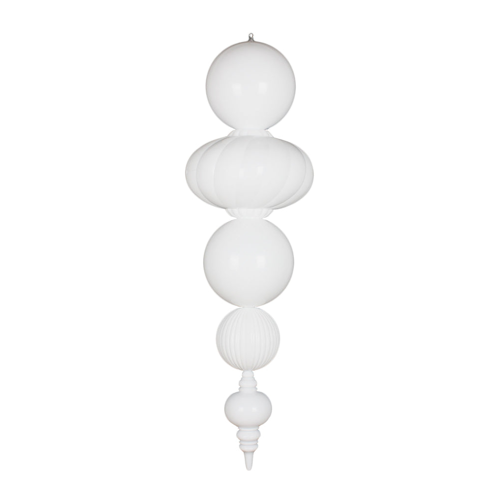 Vickerman 54" White Shiny and Matte Finial Ornament