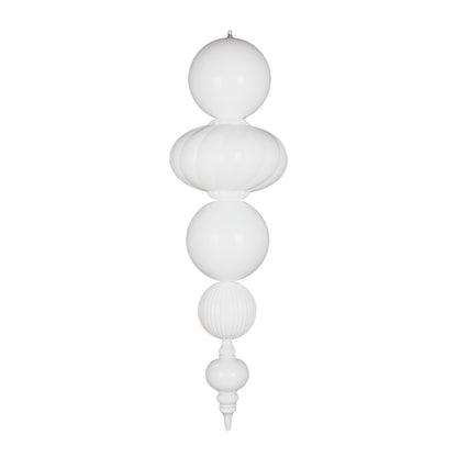 Vickerman 54" White Shiny and Matte Finial Ornament