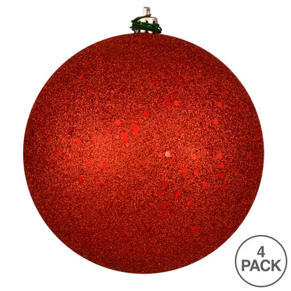 Vickerman 4.75" Bittersweet Sequin Ball Ornament 4 per Bag