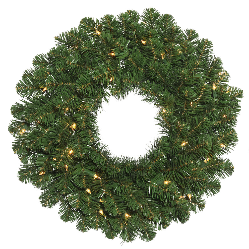 Vickerman 84" Oregon Fir Artificial Christmas Wreath Clear Dura-lit Incandescent Mini Lights