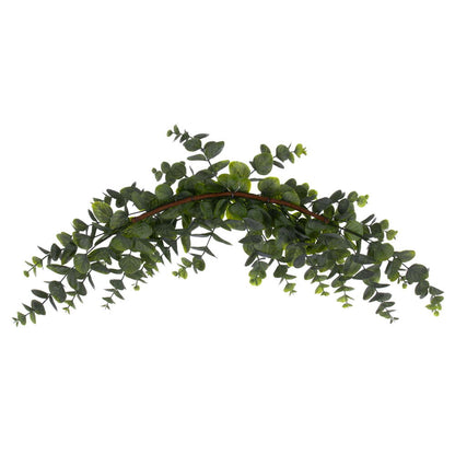 Vickerman 32" Artificial Green Spiral Euclyptus Crescent Swag