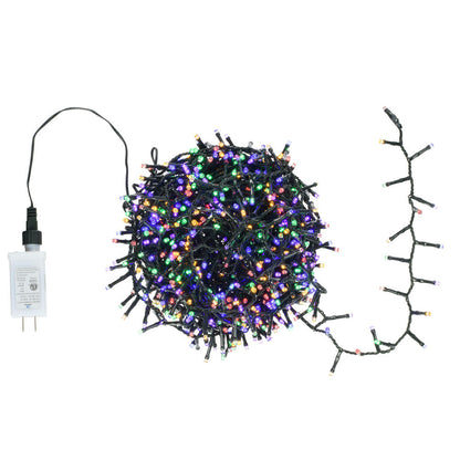 Vickerman 1000 Light Multicolor LED Indoor/Outdoor 8-Function Snake Light Set.