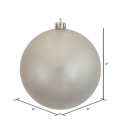 Vickerman 8" Silver Candy Ball Ornament