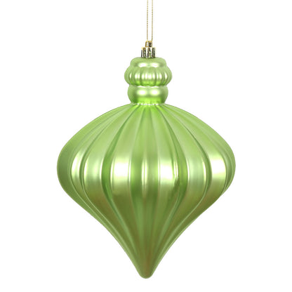 Vickerman 6" Celadon Matte Onion Drop Christmas Ornament 4 per pack