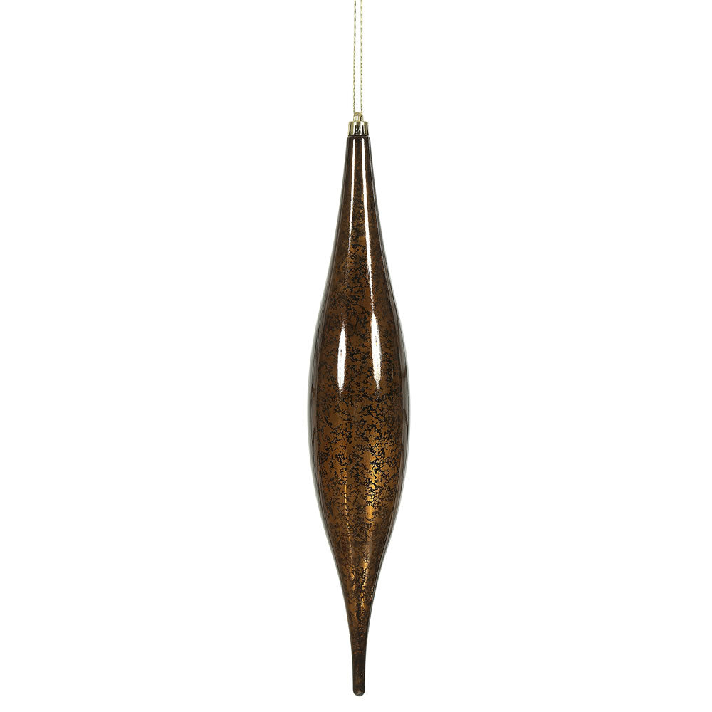 Vickerman 13" Chocolate Mercury Rain Drop Ornament. Comes 2 per Bag.