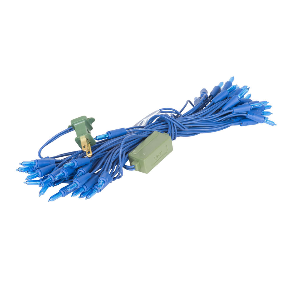 Vickerman 50 LED Sky Blue Dura-Lit Light on Sky Blue Wire, 37' Christmas Light Strand