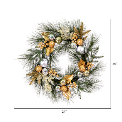 Vickerman 24" Artificial Christmas Wreath Unlit