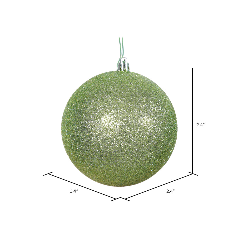 Vickerman 2.4" Celadon Glitter Ball Ornament 24 per Bag