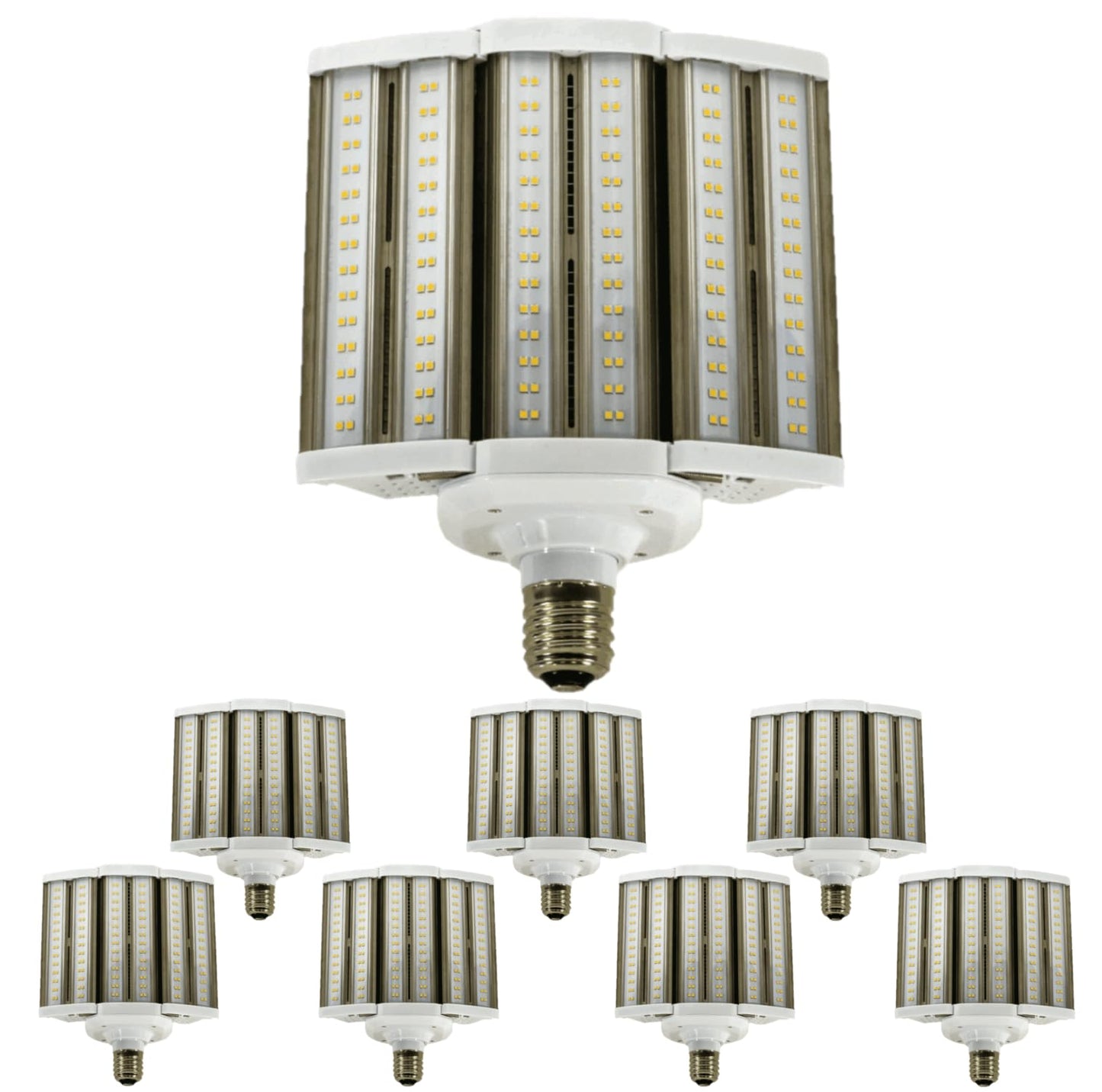 Damar- LED Parking Lot Street Lamp Fold Out to Burn 110W 12650 Lumens 4000K Cool White E39 Mogul Base 100-277V UL Listed Pack of 8- Commercial Security Flood Lights for Barn Yard Stadium Roadway