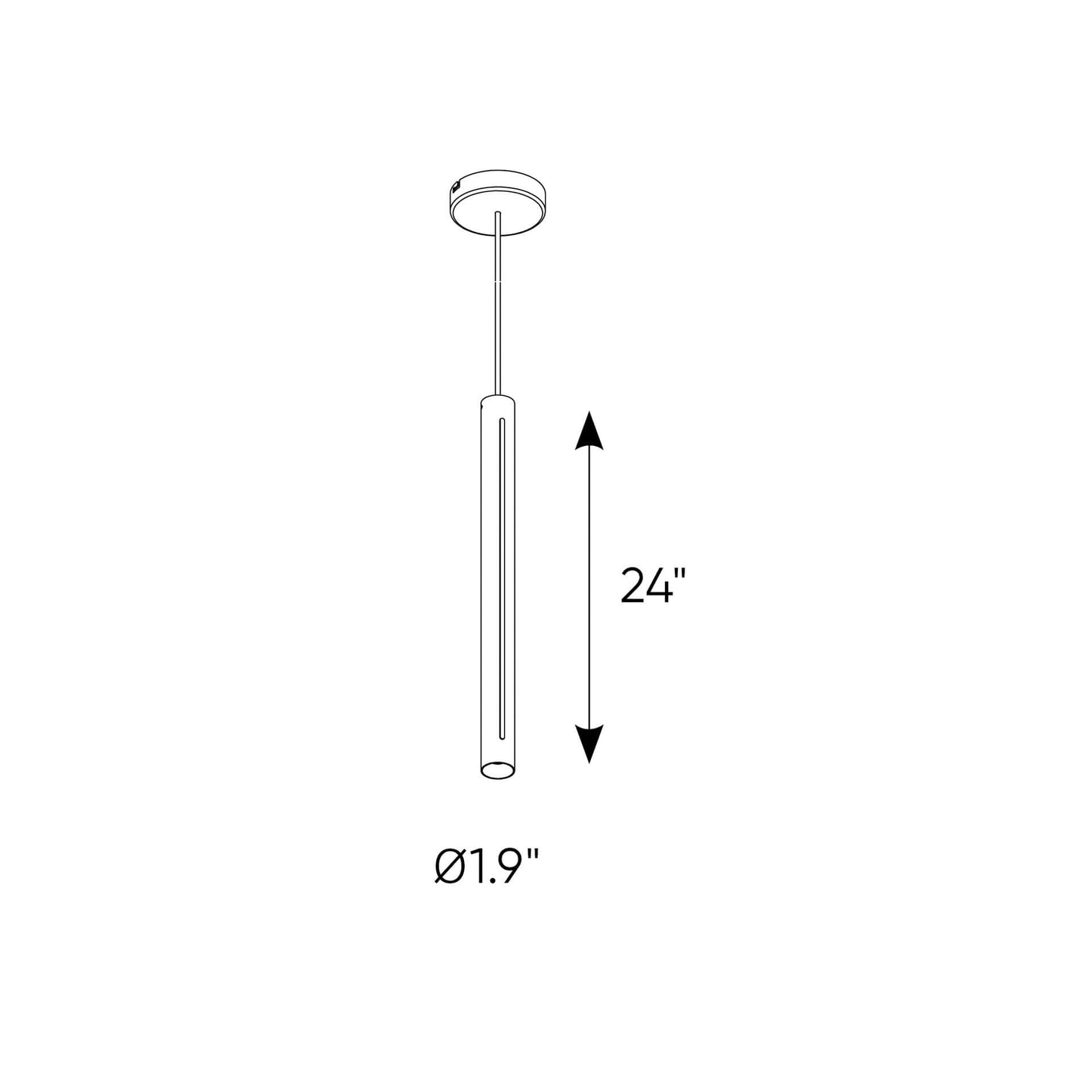 DALS Lighting PDLED120 Cylindrical Pendant Light