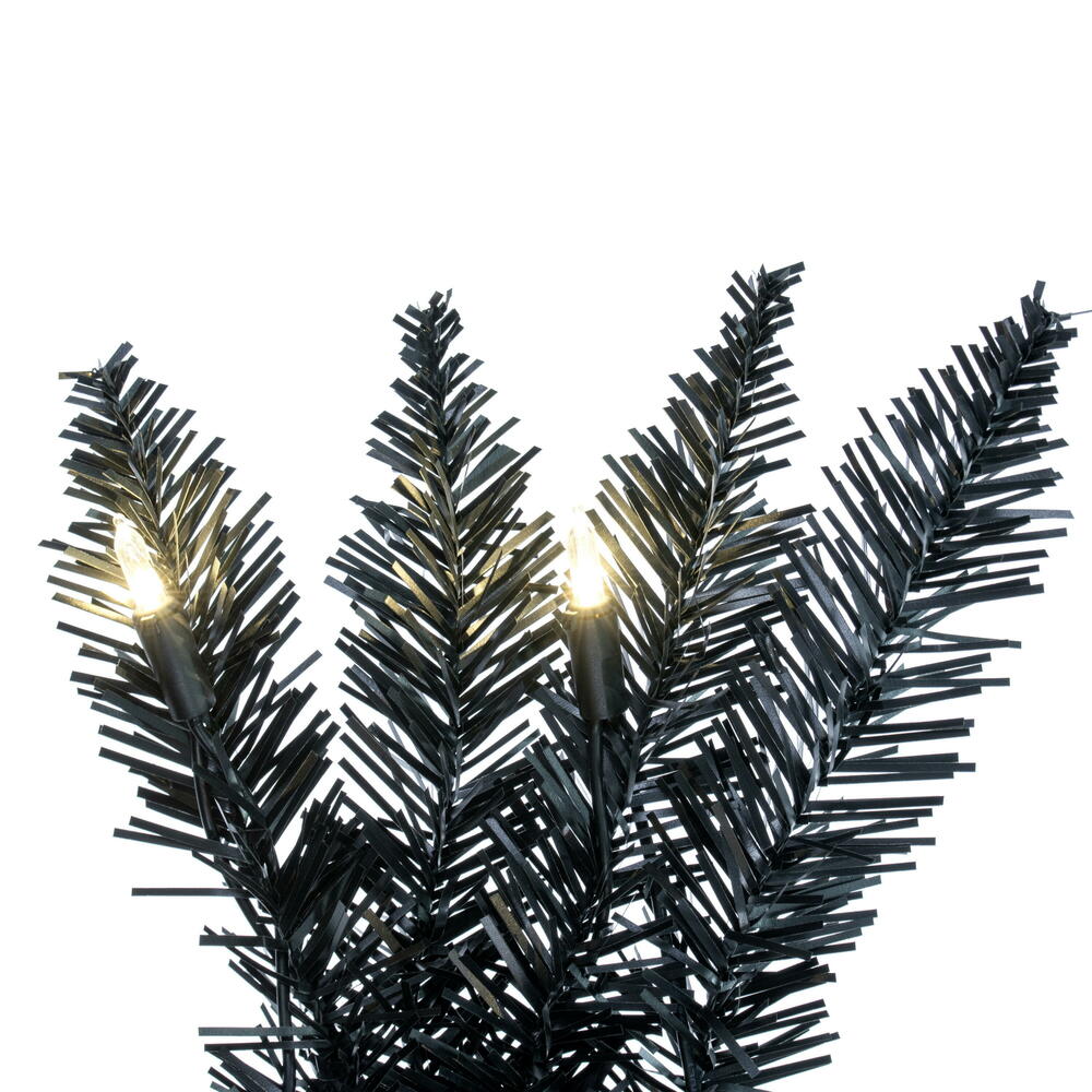 Vickerman 9' Black Fir Artificial Christmas Garland Warm White Dura-Lit LED lights.