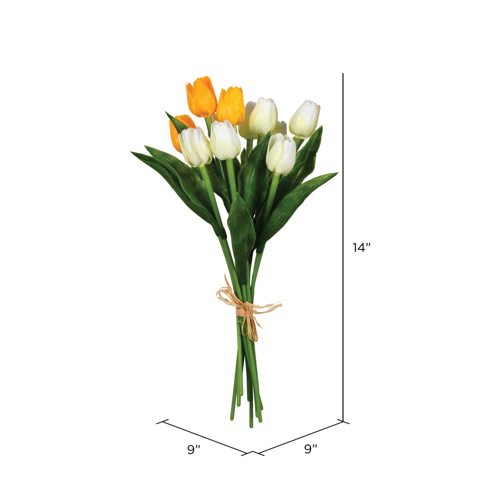 Vickerman 14" Artificial Cream Tulip Bundle 2 per pack