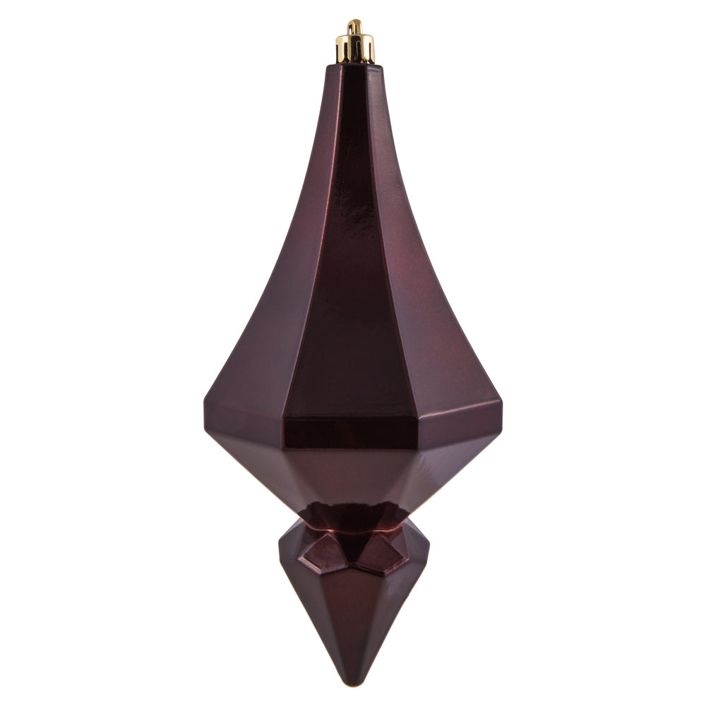 Vickerman 8" Burgundy Candy Finish Diamond Finial Ornament Pack of 2