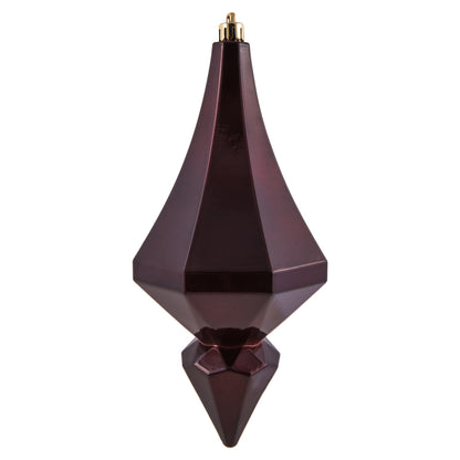 Vickerman 8" Burgundy Candy Finish Diamond Finial Ornament Pack of 2