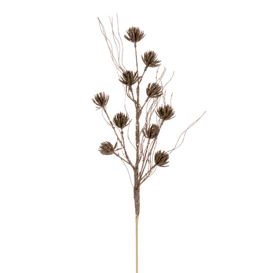 Vickerman 30" Champagne Mini Flower Glitter Spray 6 per bag.