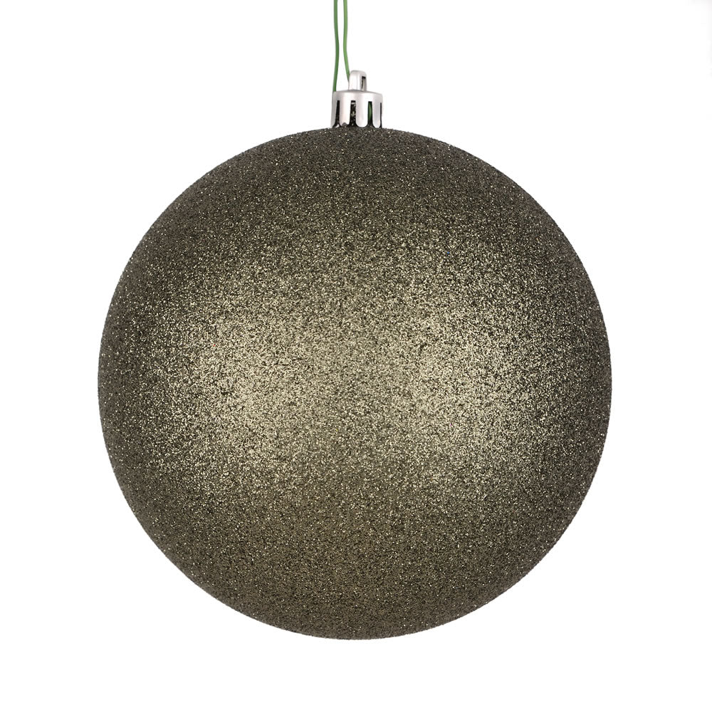 Vickerman 8" Limestone Glitter Ball Drilled 1 per Bag