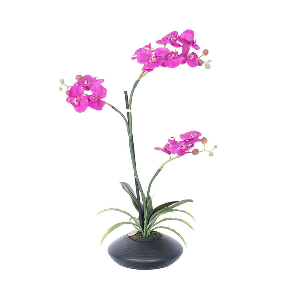 Vickerman 25" Artificial Purple Potted Orchid.