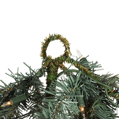 Vickerman 36" x 16" Colorado Blue Spruce Artificial Christmas TearDrop Clear Dura-lit Incandescent Lights
