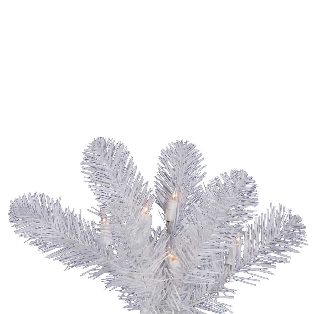 Vickerman 6.5' White Salem Pencil Pine Artificial Christmas Tree 300 Clear Dura-lit Incandescent Lights