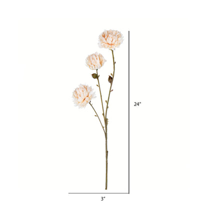 Vickerman 24" Artificial Ivory Mum Spray. Includes 4 sprays per pack.