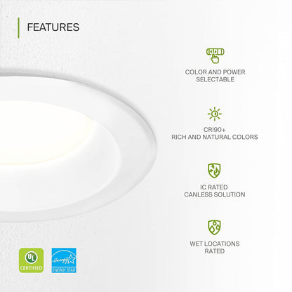 ASD Lighting LED Commercial Downlight 10inch 20/30/40W 120-277V 0-10V Dimmable 2700/3000/3500/4000/5000K White UL ES