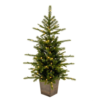 Vickerman 4' x 30" Winston Spruce Artificial Christmas Tree Dura-Lit® LED Warm White Mini Lights