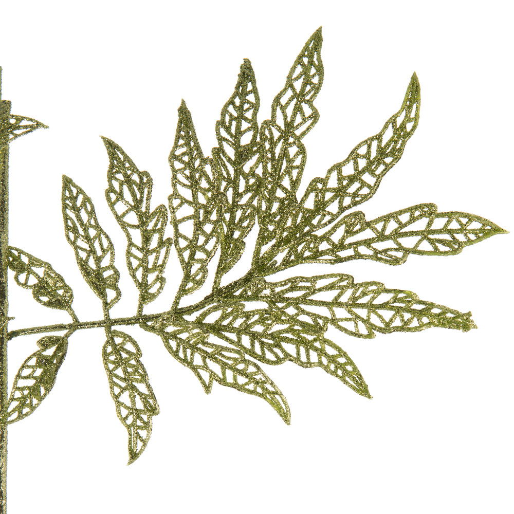 Vickerman 22" Lime Glitter Sumac Artificial Christmas Spray. Includes 6 sprays per pack.