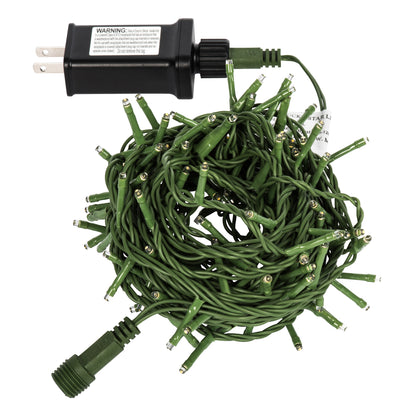 Vickerman 144 Warm White LED Cluster Light Set 24' Christmas Light Set Green Wire