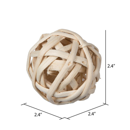 Vickerman Natural Botanicals 2.4" Kambu Ball Bleached. Includes 50 pieces per Pack.