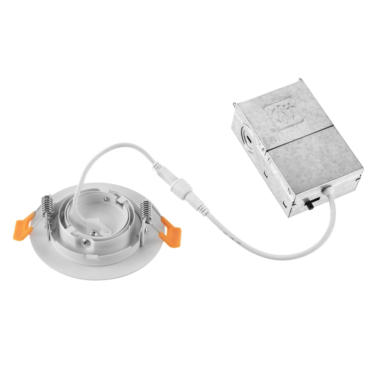 ASD Lighting LED Round Recessed Mini Panel Gimbal 4" 12W 120V Dimmable CCT Selectable 2700/3000/3500/4000/5000K White UL Energy Star 6pack