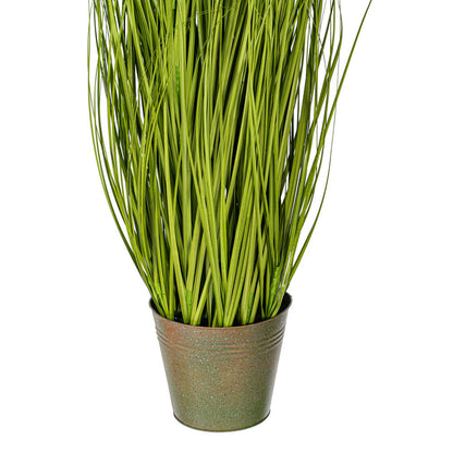 Vickerman 48" Artificial Potted Green Grass and Cherry Blossoms.