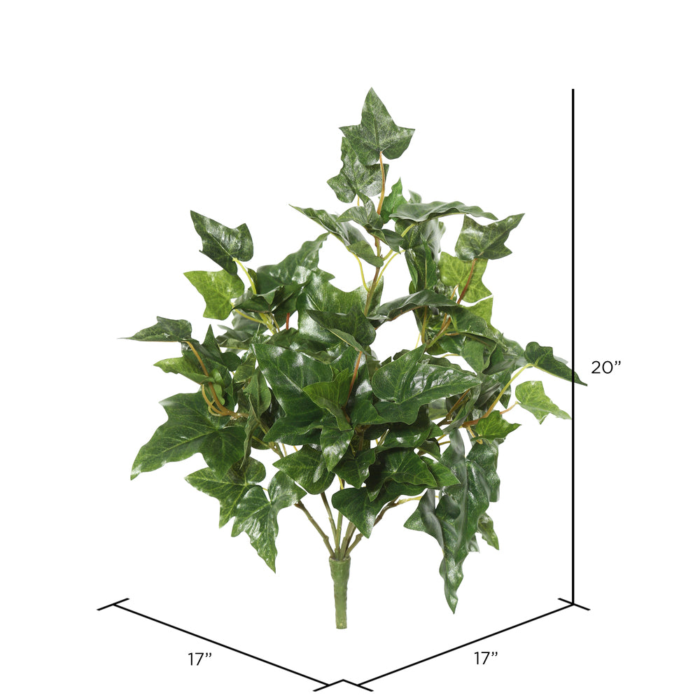 Vickerman 20" Artificial Green English Ivy Bush.