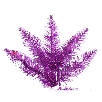 Vickerman 3' Purple Artificial Christmas Tree Purple Dura-lit Incandescent Lights