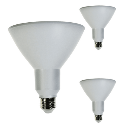Damar PAR38 LED Flood Light Bulb 12.5W E26 Medium Base 4000K Cool White Ideal for Track & Recessed Spot Light Bulbs 120V 1200 Lumens Dimmable White Finish Pack of 3