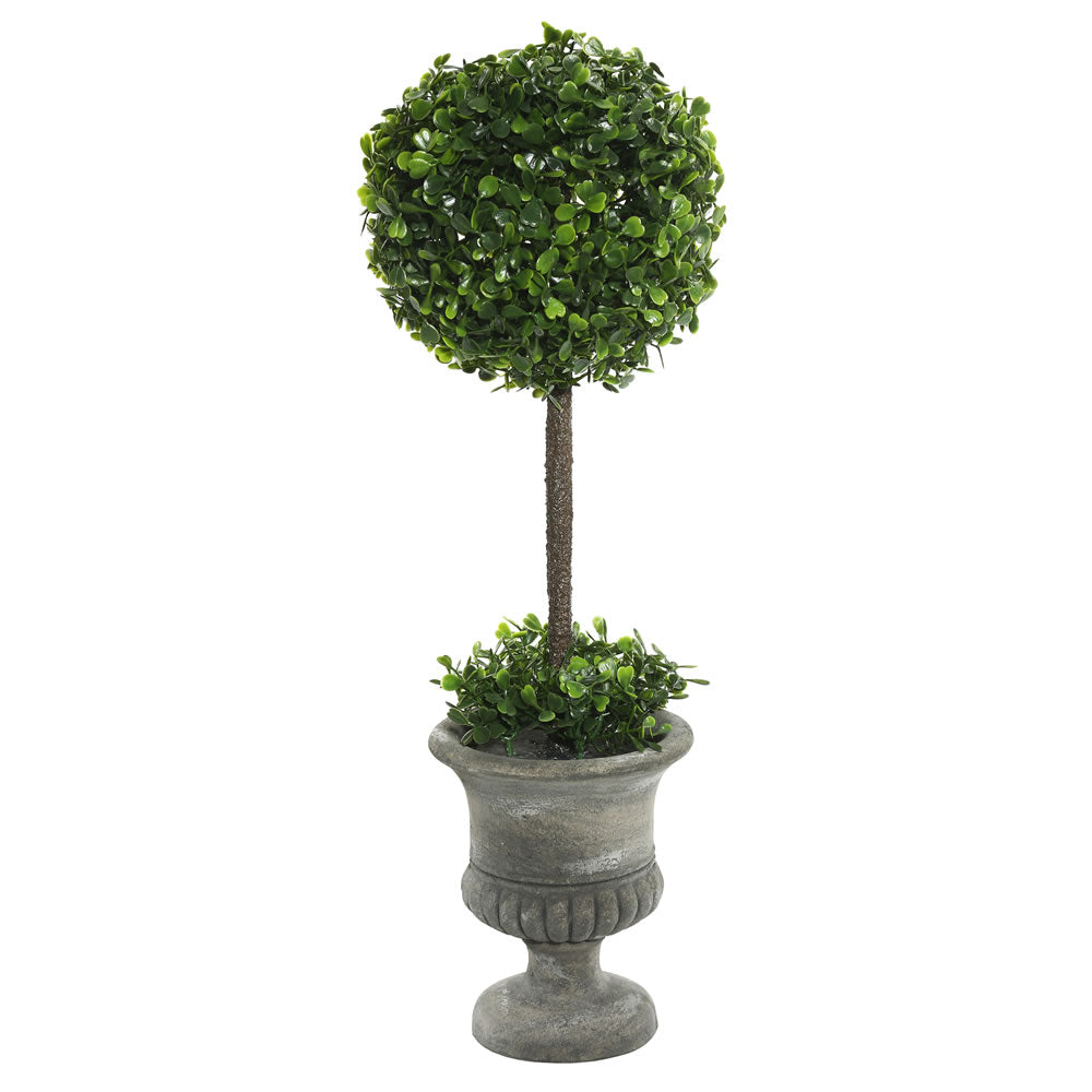 Vickerman 21" Artificial Green Boxwood Topiary.