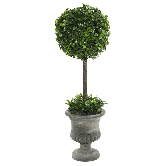Vickerman 21" Artificial Green Boxwood Topiary.