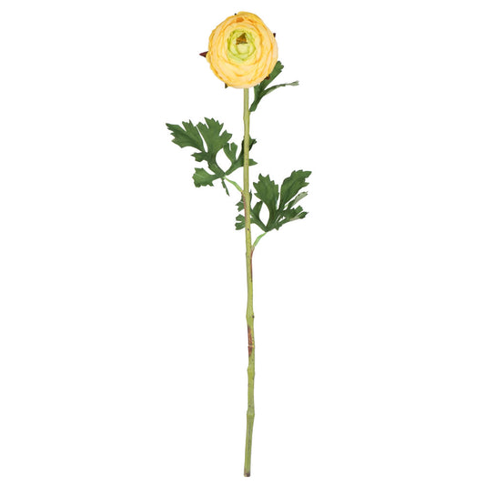 Vickerman 23" Artificial Yellow Ranunculus Stem Set of 4
