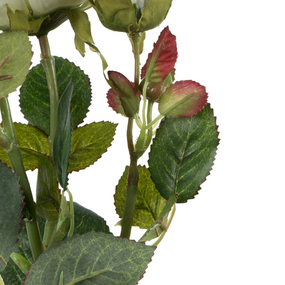 Vickerman 27" Artificial White Rose Stem Set of 3