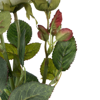 Vickerman 27" Artificial White Rose Stem Set of 3
