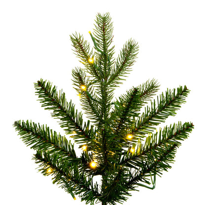 Vickerman 7.5' x 44" Balsam Spruce Slim Artificial Christmas Tree 3mm LED Color Changing Lights
