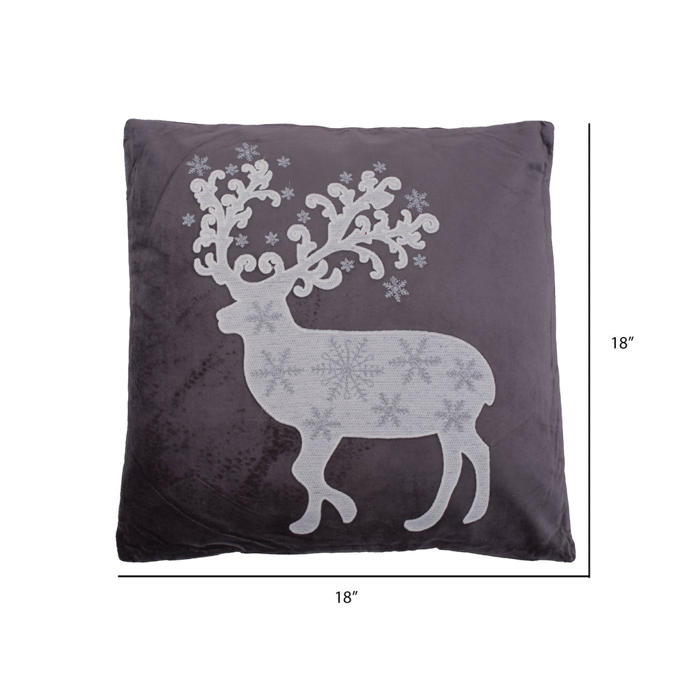 Vickerman Decorative 18" x 18" Nordic Deer Pillow