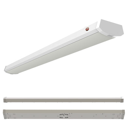 Bulbrite 773506 4 ft. 3000K LED Dimmable Wraparound Light W/ Battery Backup (120-277v), 5300 Lumens, White