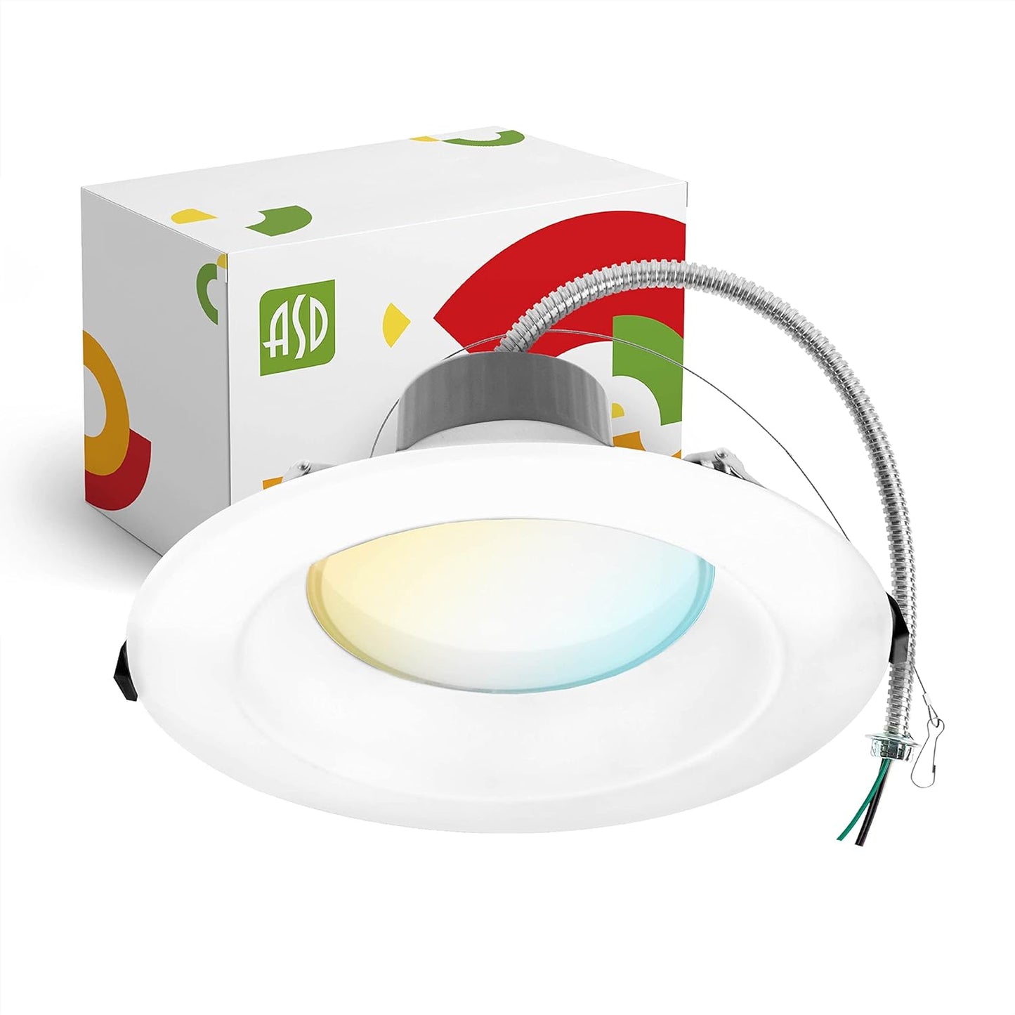 ASD Lighting LED Commercial Downlight 8inch 12/20/30W 120-277V 0-10V Dimmable 2700/3000/3500/4000/5000K White UL ES