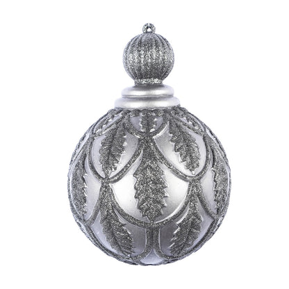 Vickerman 8" Gunmetal Antique Holly Drop Christmas Ornament