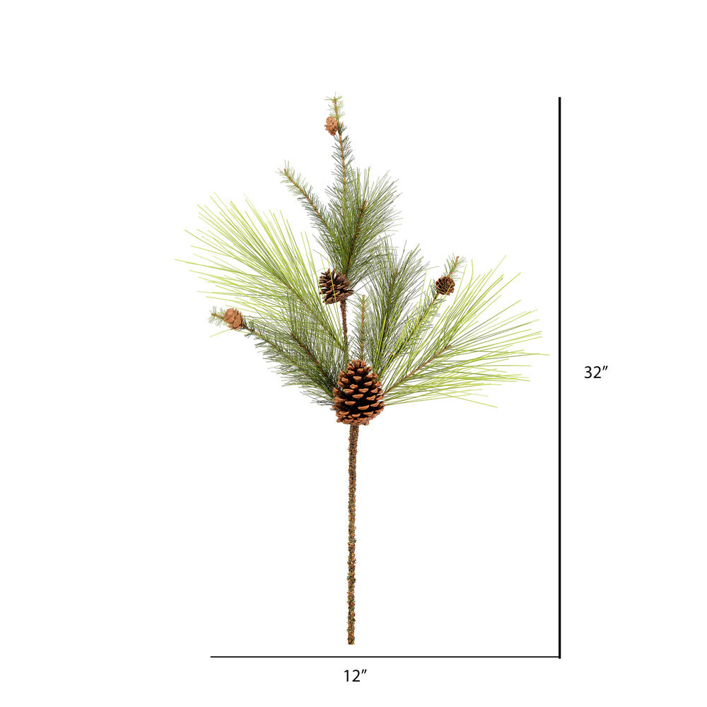 Vickerman 32" Larkspur Pine Artificial Christmas Spray. Includes 2 sprays per pack.