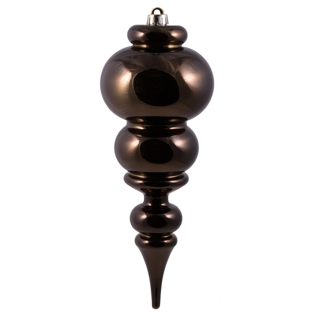 Vickerman 14" Chocolate Shiny Finial Ornament