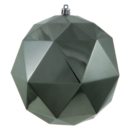 Vickerman 6" Wrought Iron Shiny Geometric Ball 4Bg