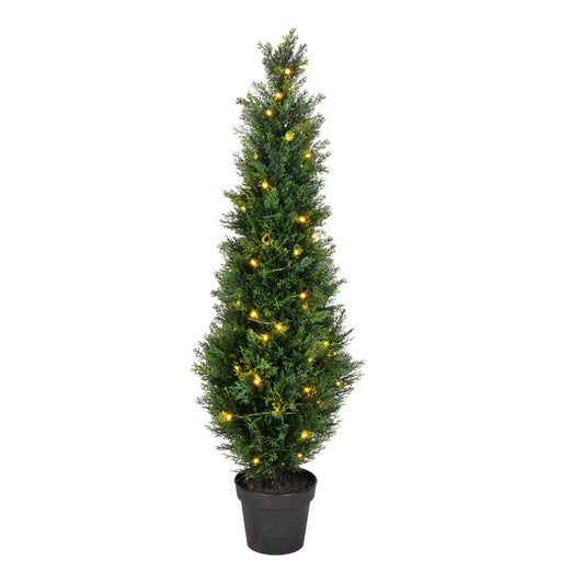Vickerman 4' Artificial Potted Green Cedar Tree..