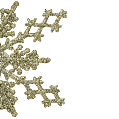 Vickerman 6.25" Champagne Glitter Snowflake 12/Pvc Bx