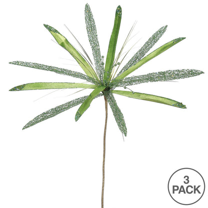 Vickerman 24" Lime Velvet Papyrus Artificial Christmas Pick 3 per Bag